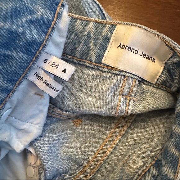 ABRAND HIGH RELAXED SHORT ESMERALDA LIGHT BLUE Size 24 - Picture 3 of 9